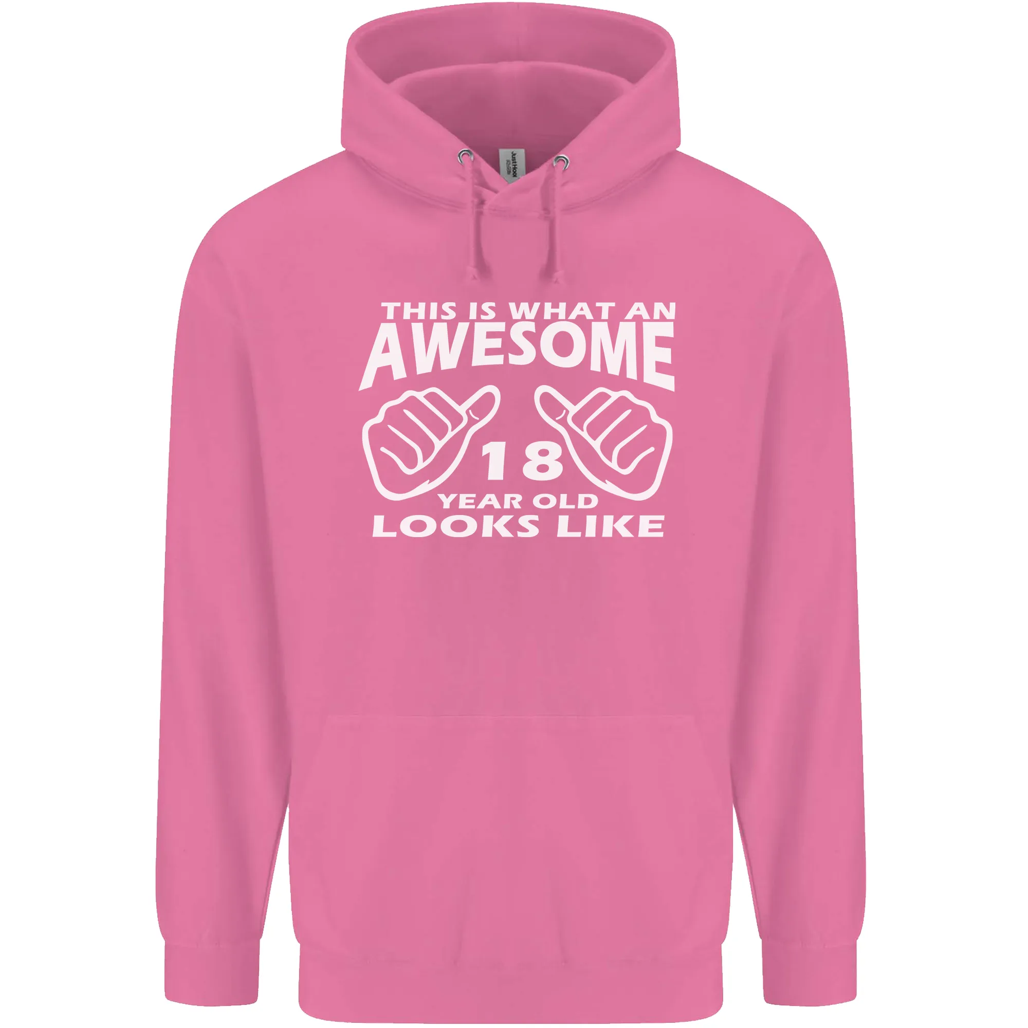 18th Birthday 18 Year Old This Is What Mens 80% Cotton Hoodie