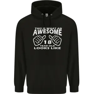 18th Birthday 18 Year Old This Is What Mens 80% Cotton Hoodie