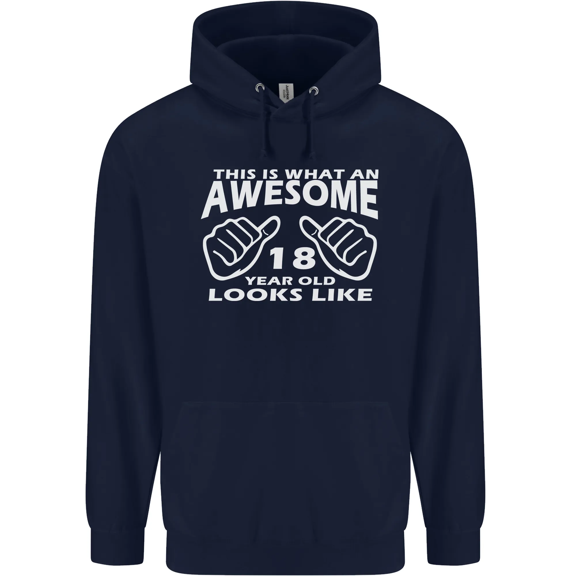 18th Birthday 18 Year Old This Is What Mens 80% Cotton Hoodie