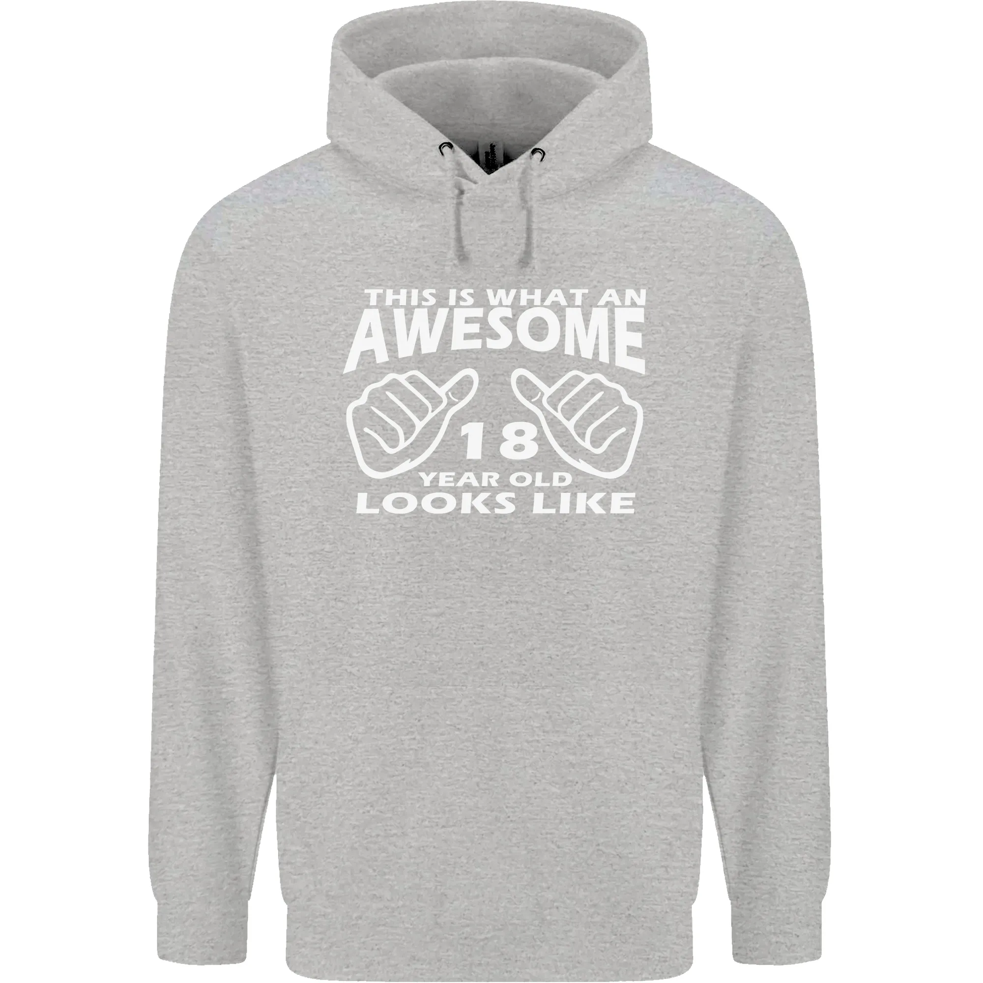 18th Birthday 18 Year Old This Is What Mens 80% Cotton Hoodie