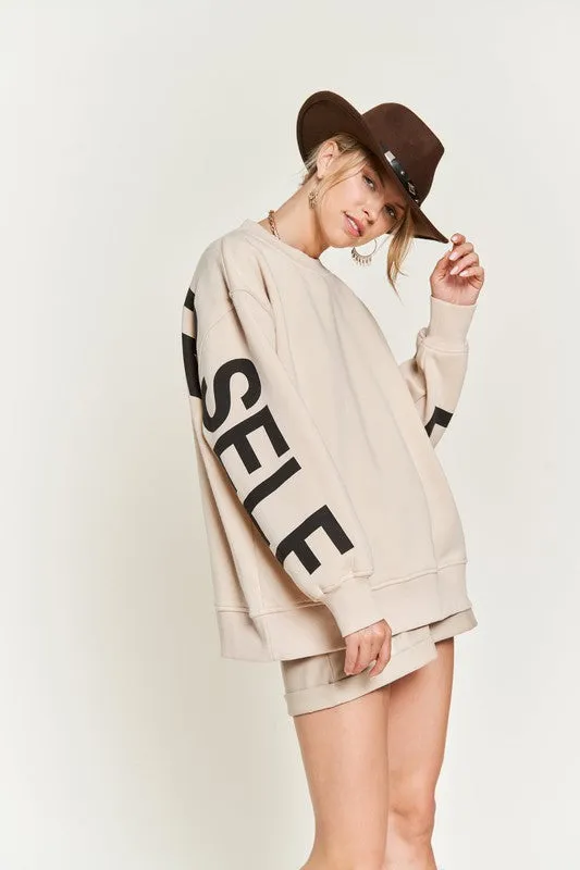 Be Yourself oversized sweater womens fashion