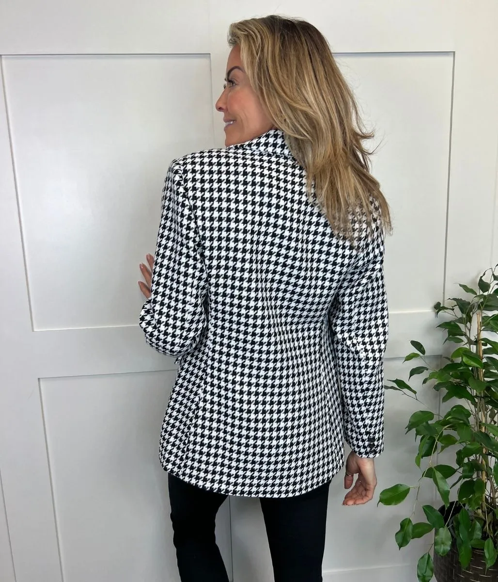 Black & White Dogtooth Blazer