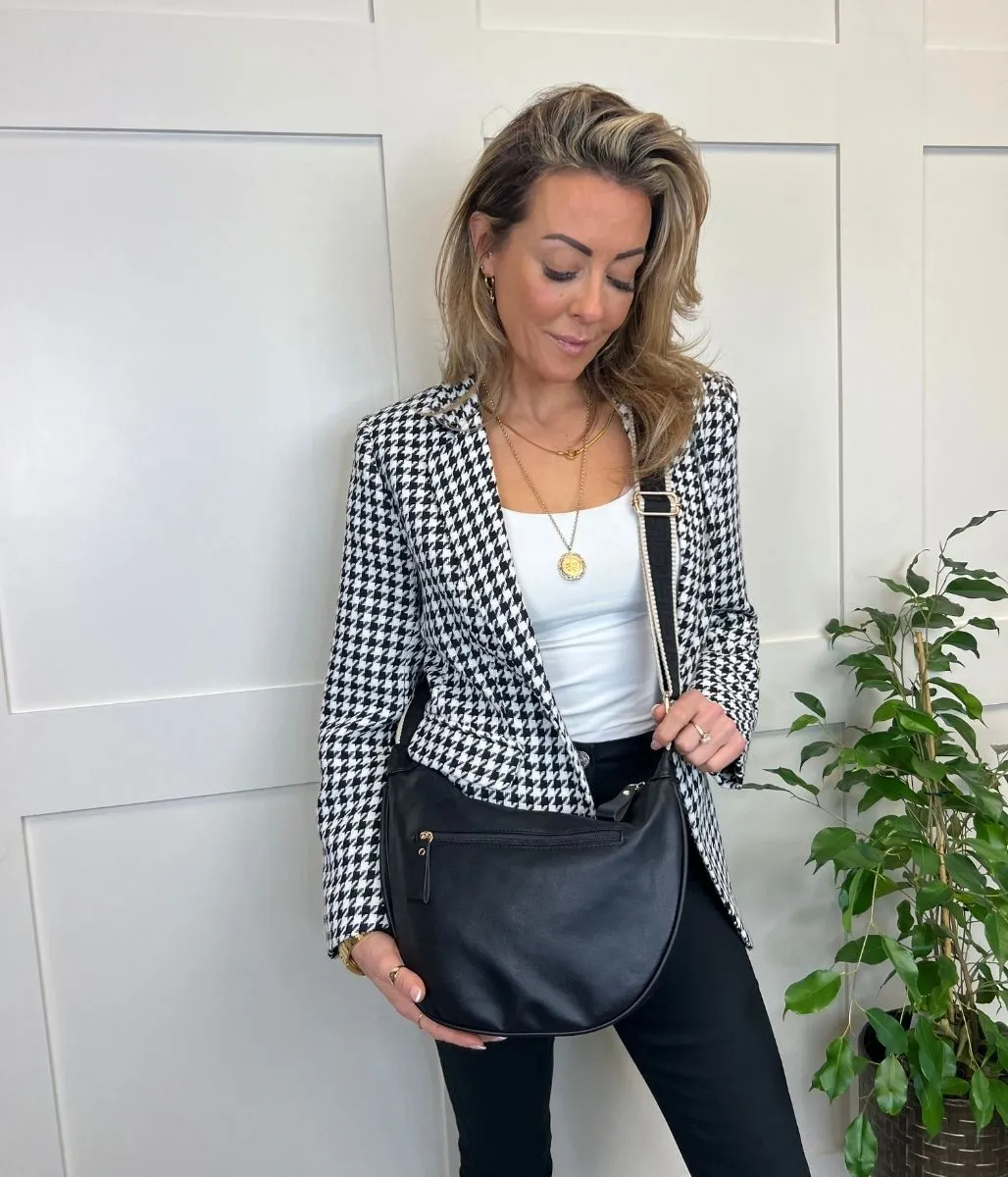 Black & White Dogtooth Blazer