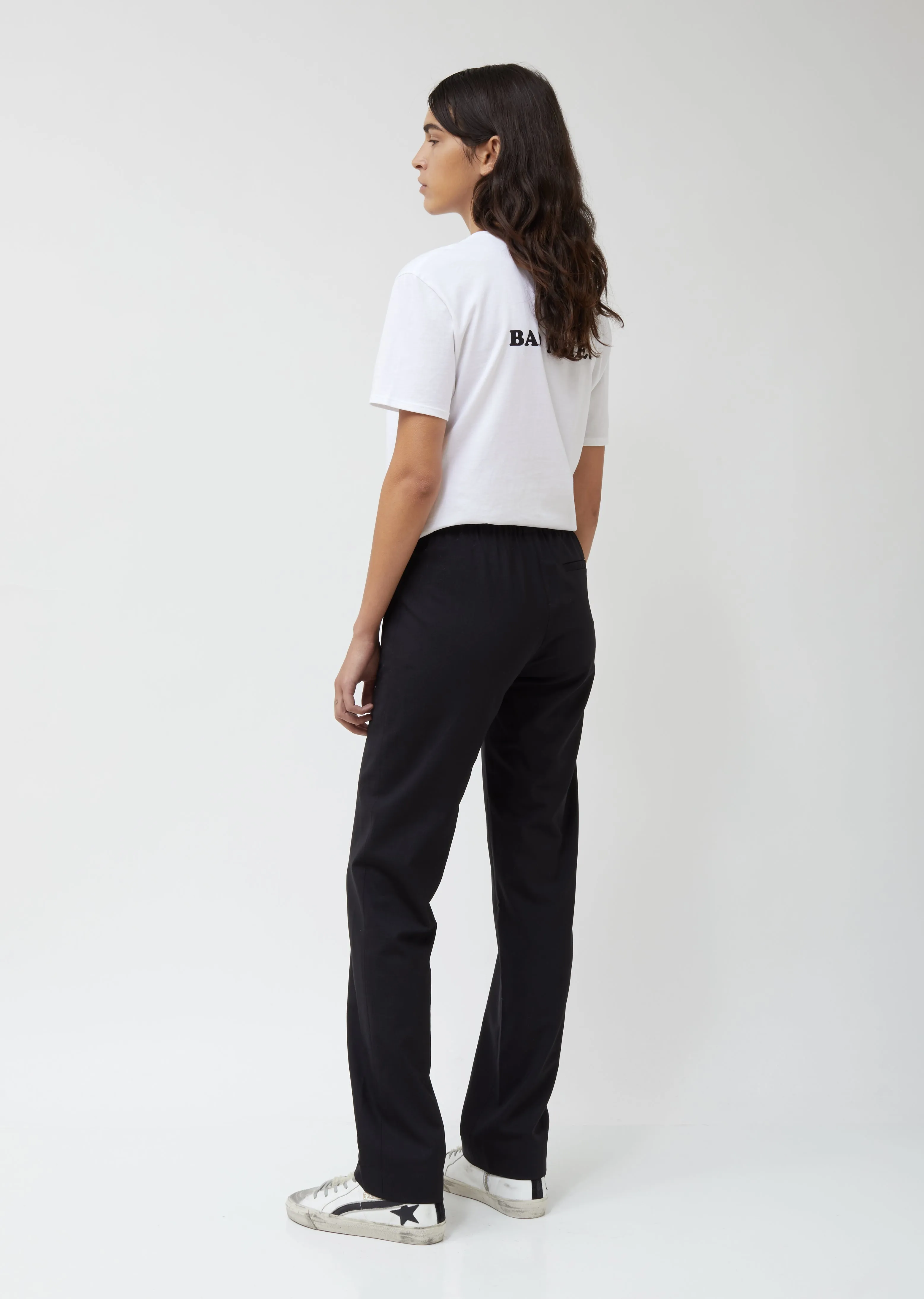 Black Wool Rie Trousers