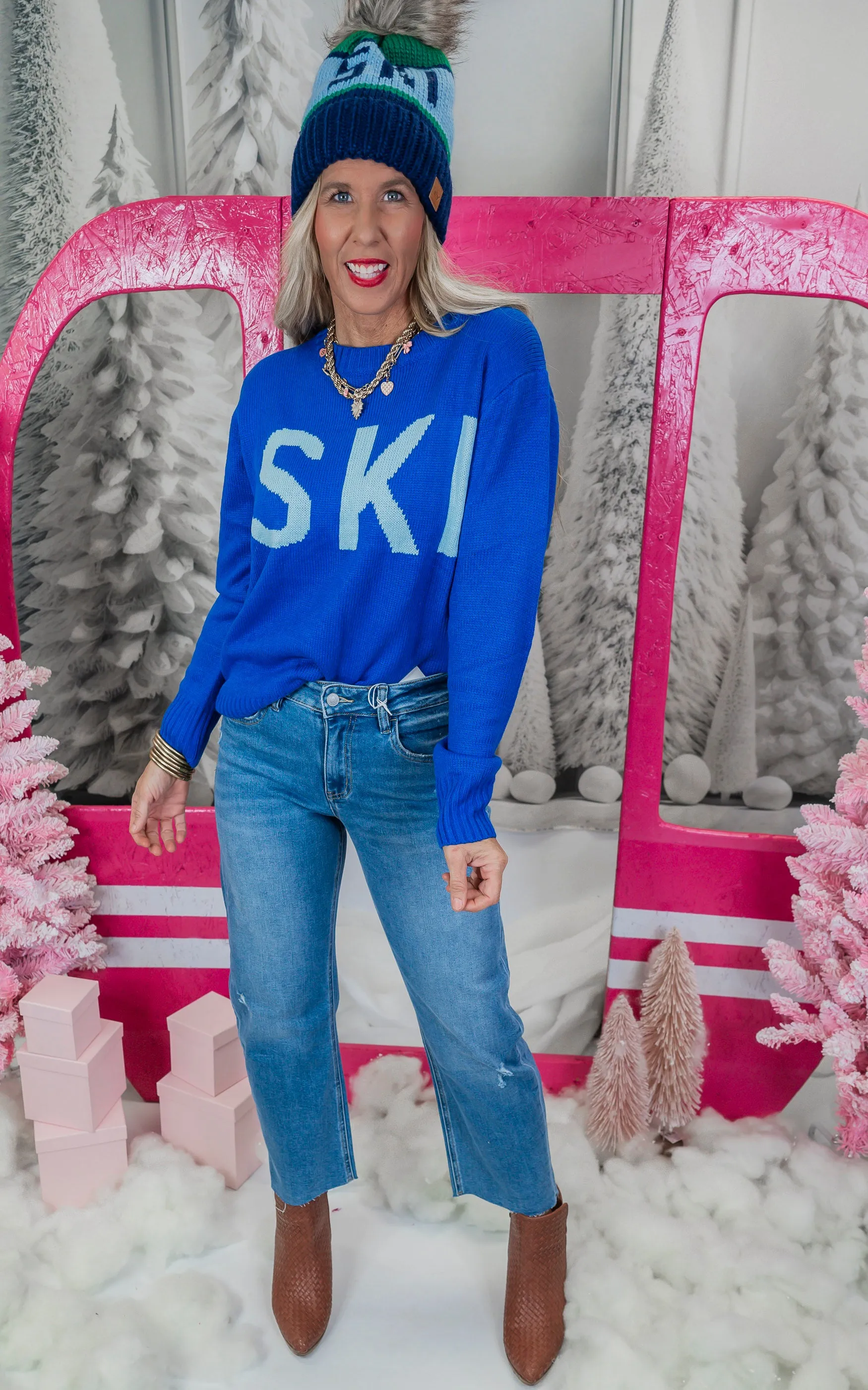 Blue Ski Sweater