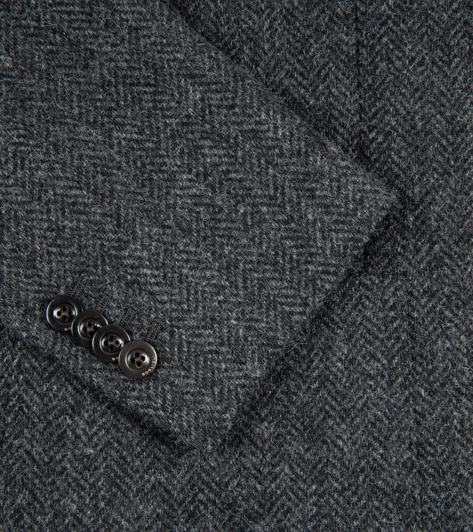 Boglioli Shetland Wool Herringbone K Jacket: Grey