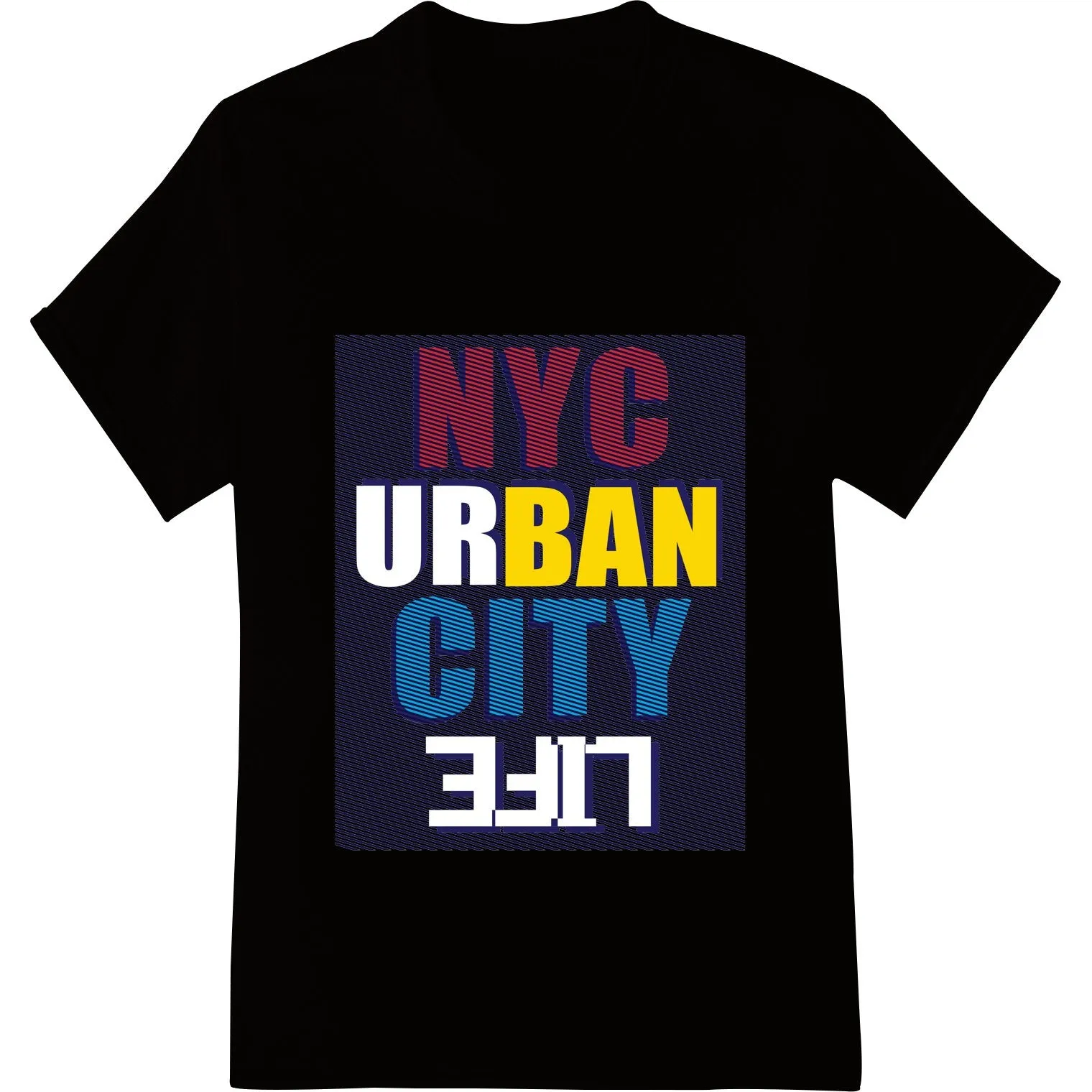 Bold NYC Urban City Typography DTF Print Heat Transfer