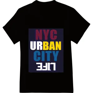 Bold NYC Urban City Typography DTF Print Heat Transfer