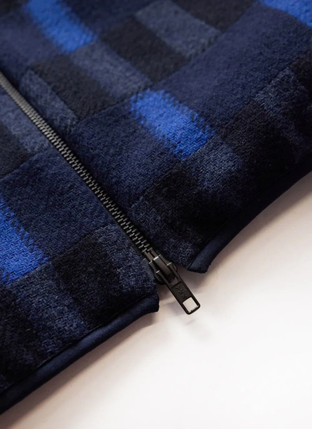 Check Anderson Wool Fleece | Wool | Blue