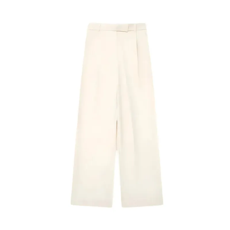 Classic Pleated Wide-Leg Trousers