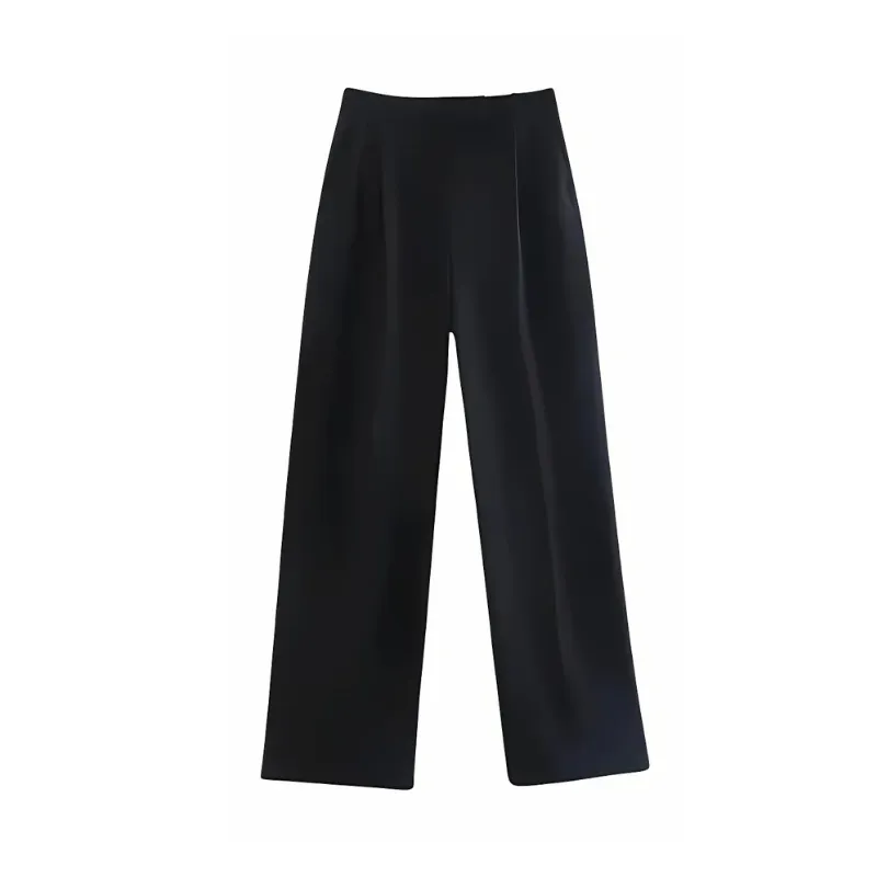 Classic Pleated Wide-Leg Trousers