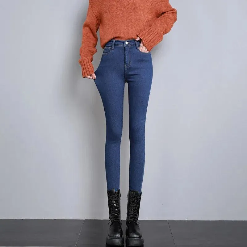 Cozy Winter Thermal Skinny Jeans: Stay Warm & Stylish