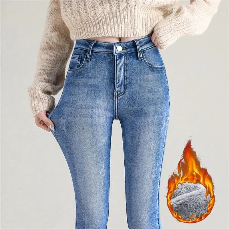 Cozy Winter Thermal Skinny Jeans: Stay Warm & Stylish