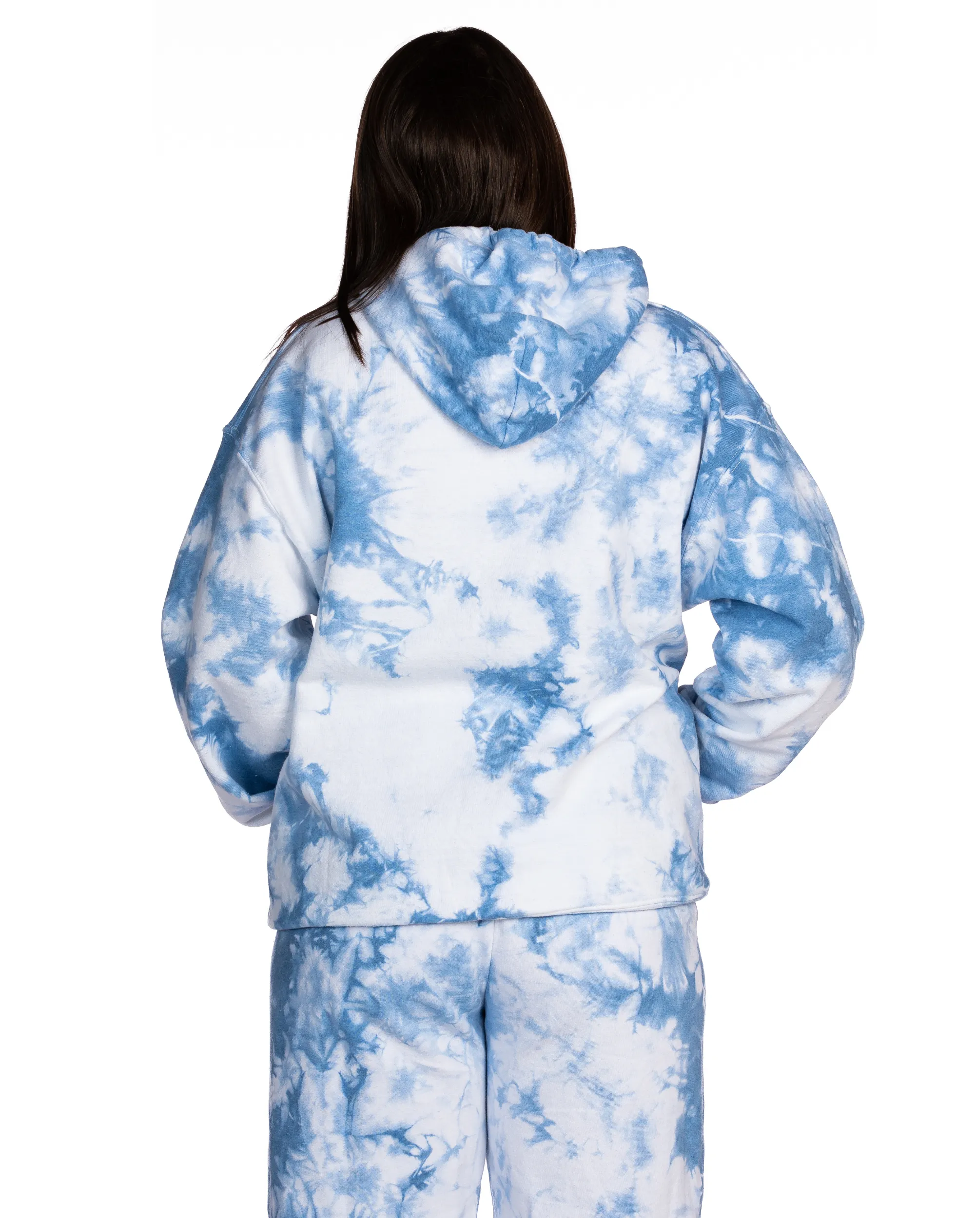 Crystal Dye Essential Fleece Hoodie - Cloudy Sky