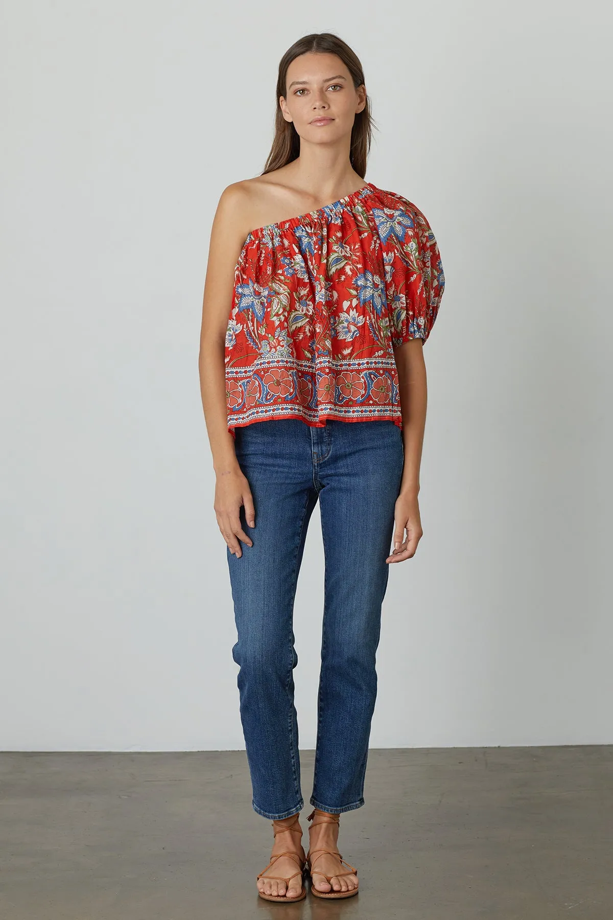 DIANA ONE SHOULDER PRINTED TOP