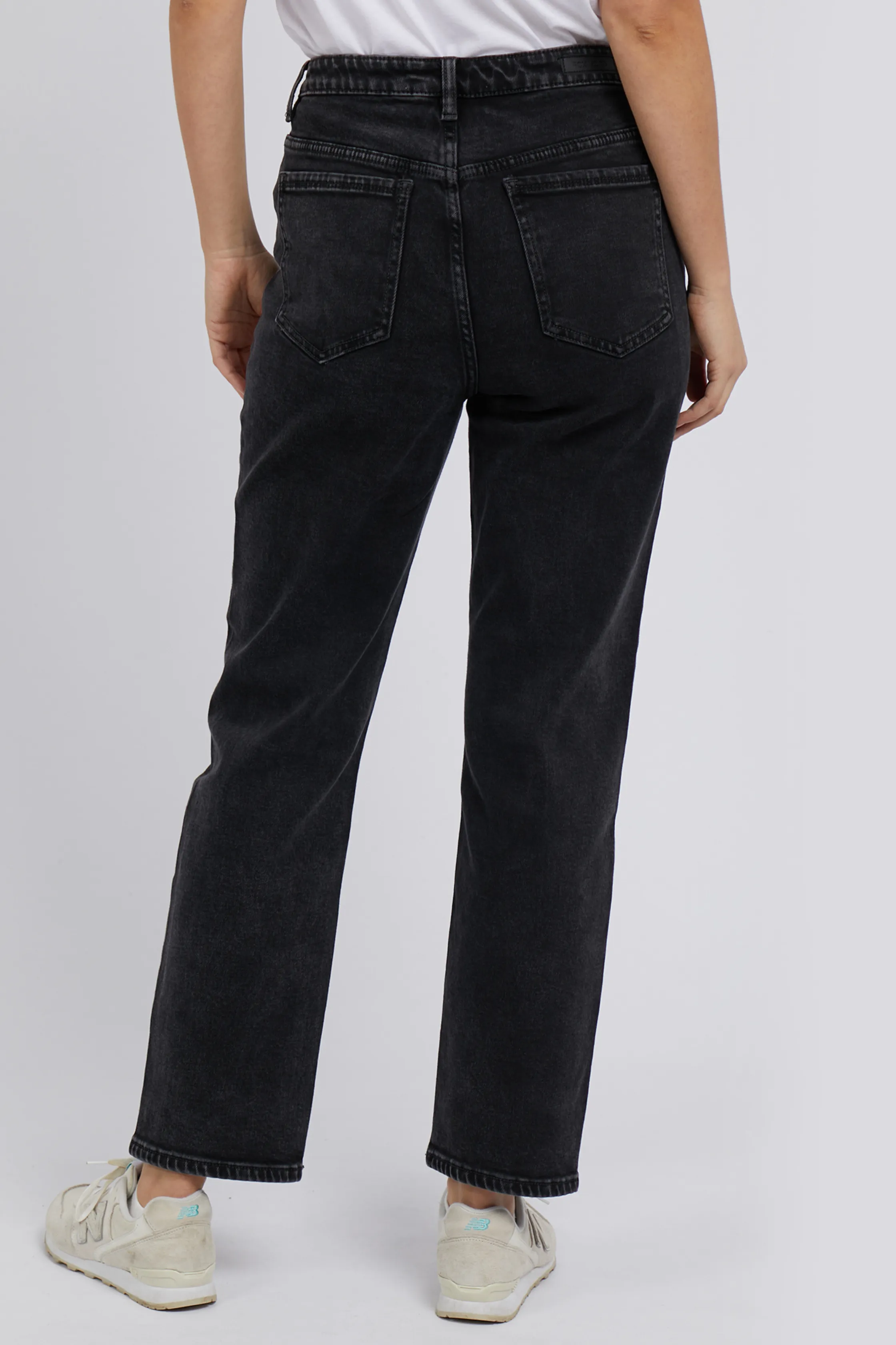 ENMORE WIDE LEG JEAN- Washed Black