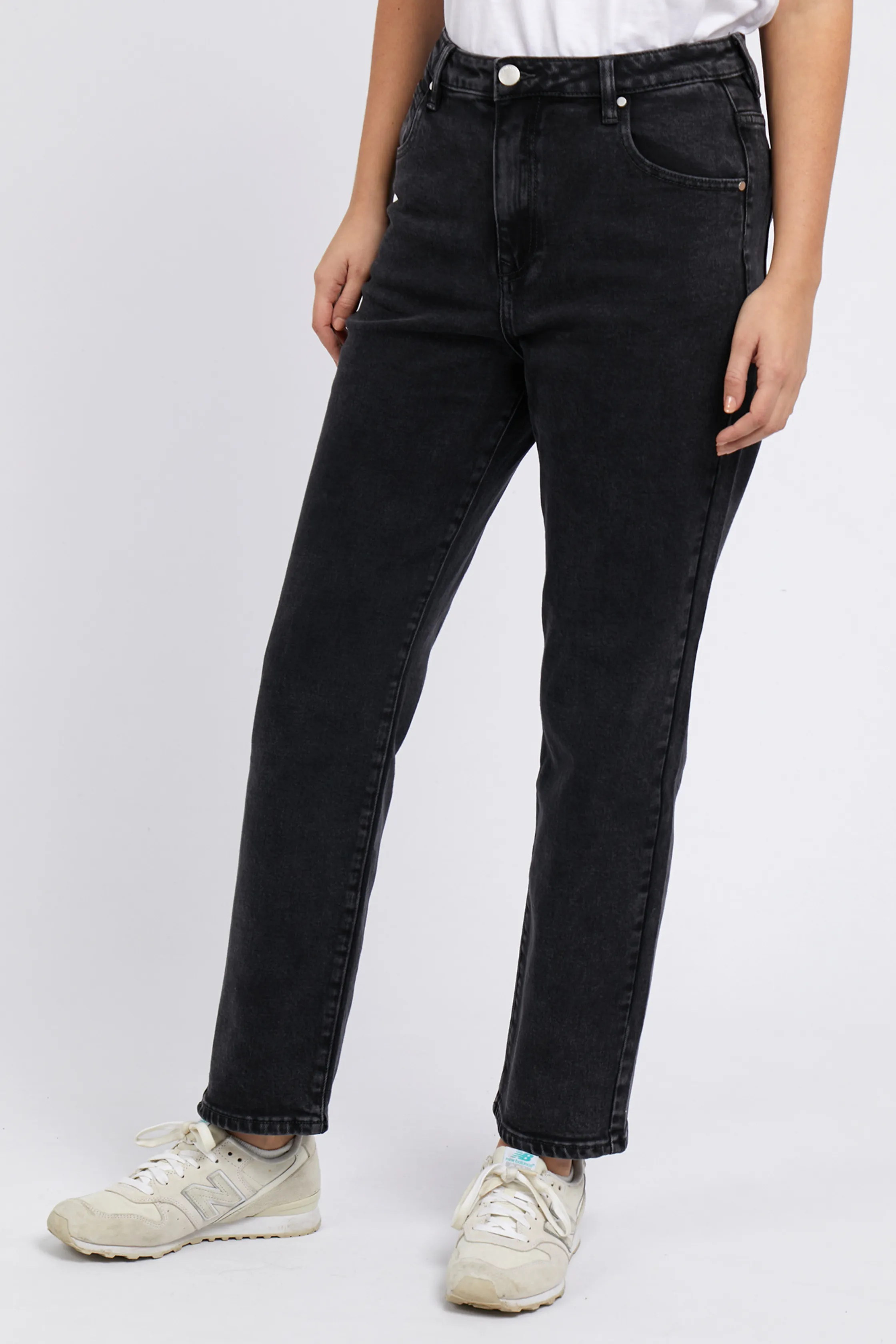 ENMORE WIDE LEG JEAN- Washed Black