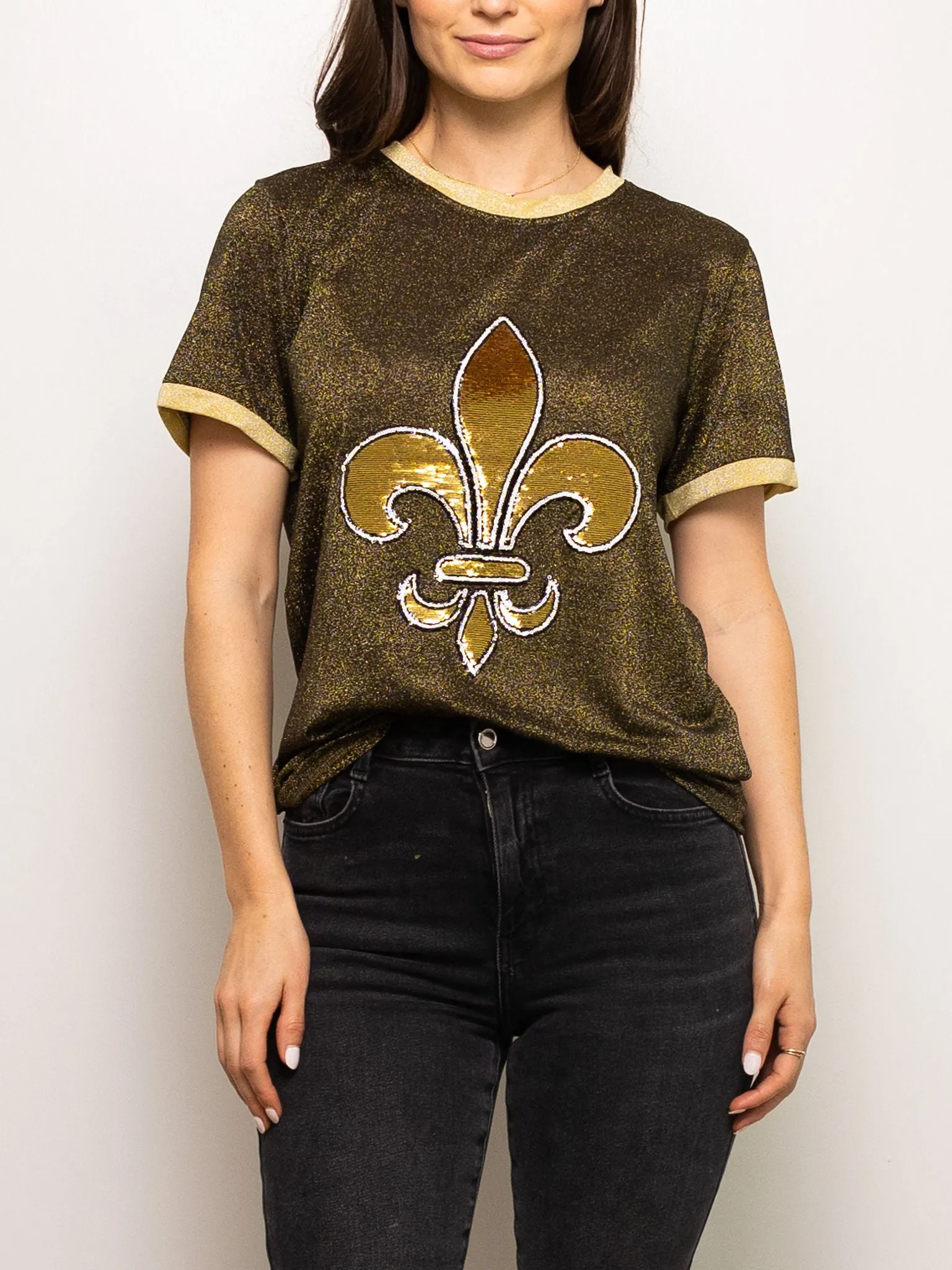 Fleur De Lis Glitter Tee