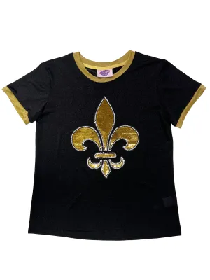 Fleur De Lis Glitter Tee