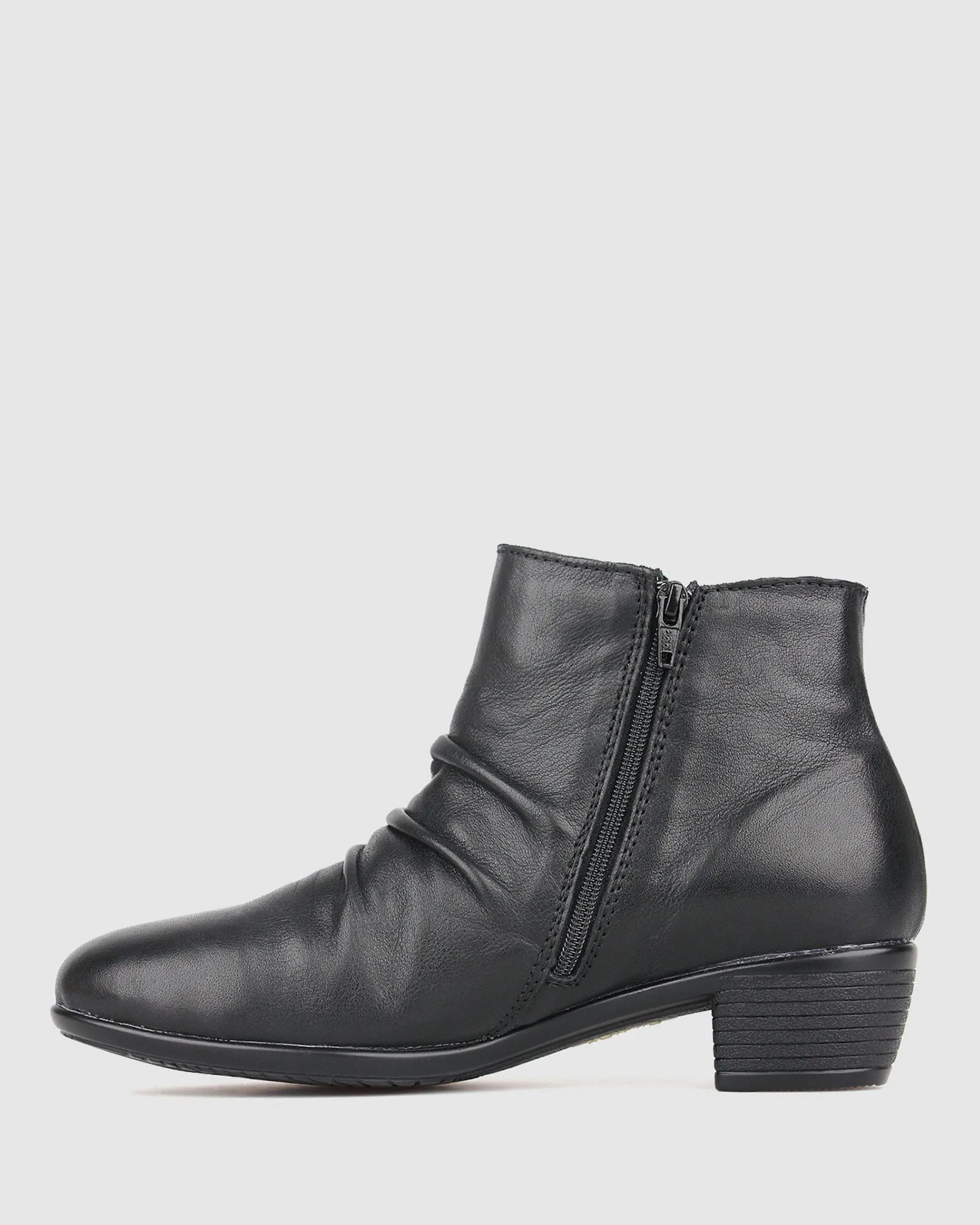 GINNY Leather Ankle Boots