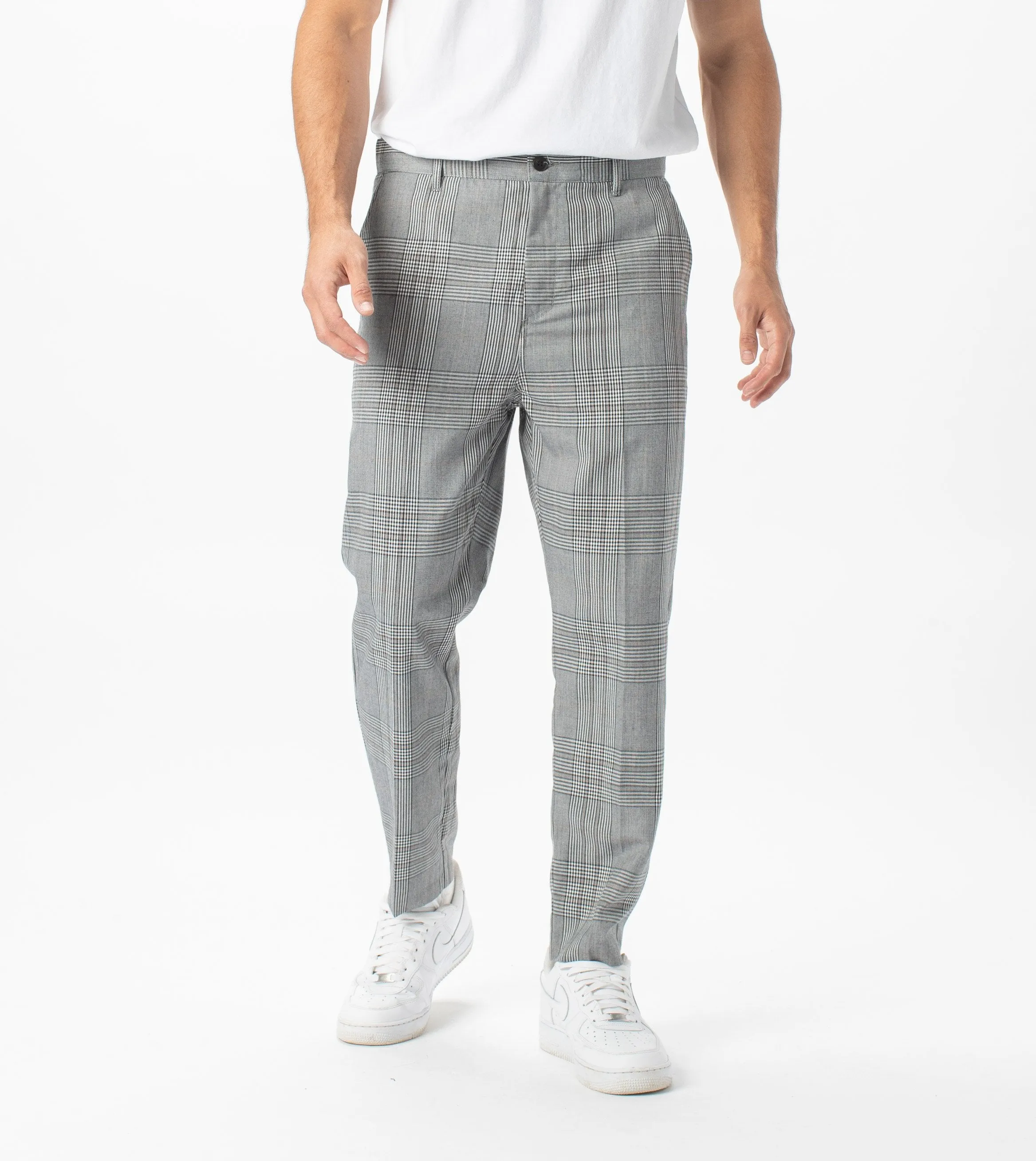 Jumpa Plaid Chino Pant Grey