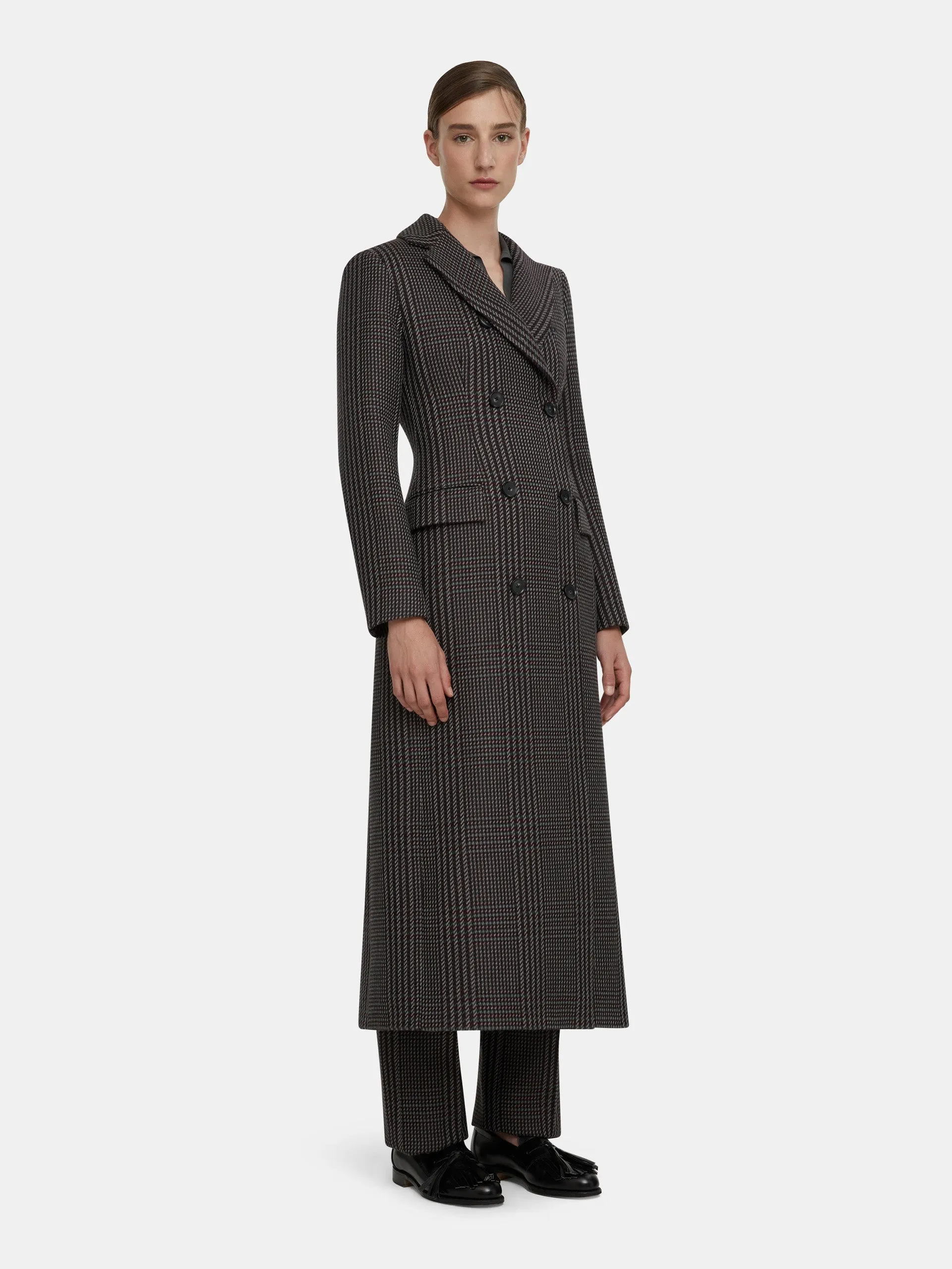 Kelin coat in prince of wales check merino wool