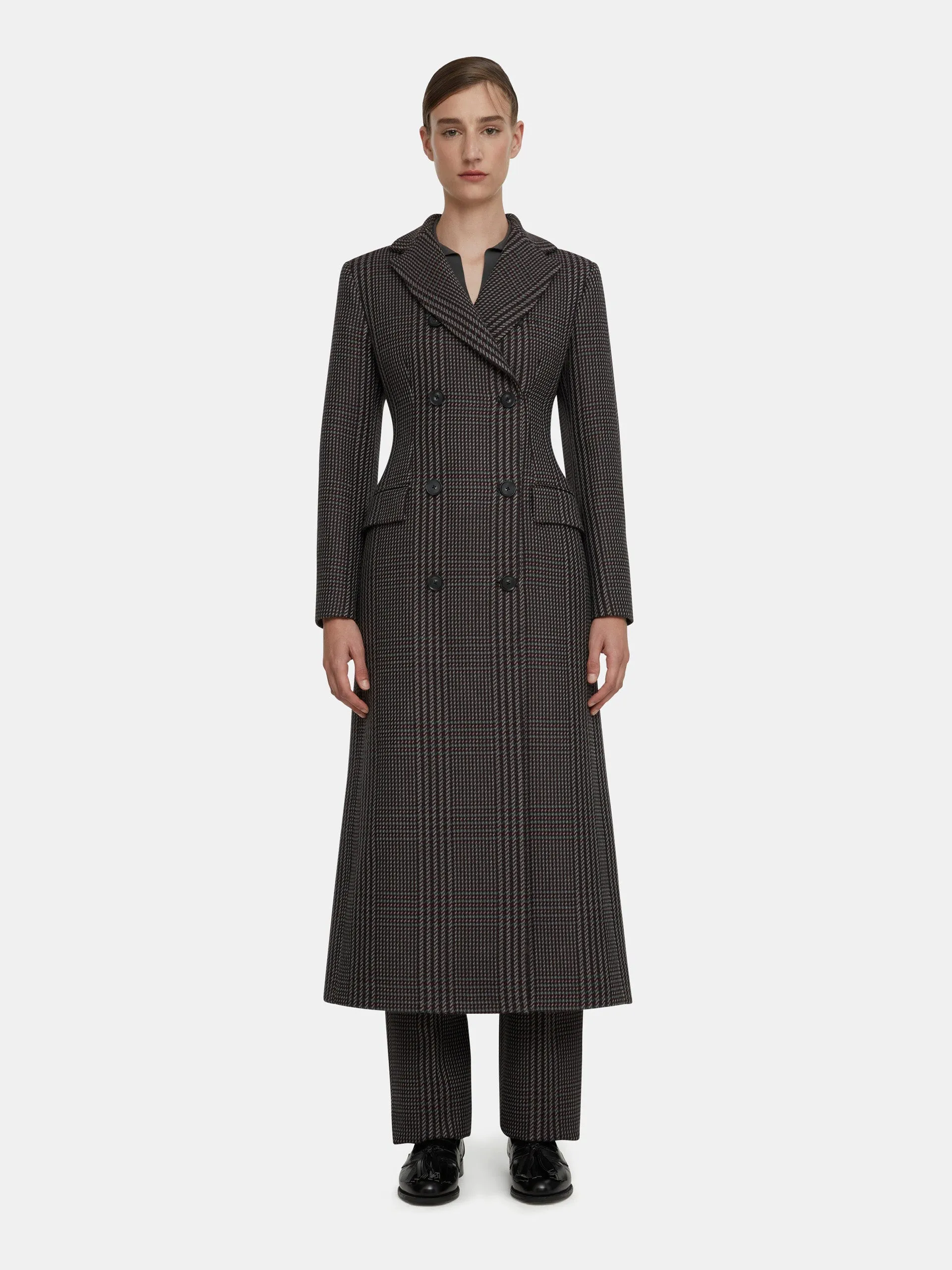 Kelin coat in prince of wales check merino wool