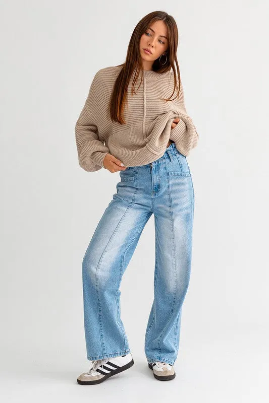 Kenlee Ribbed Knitted Sweater