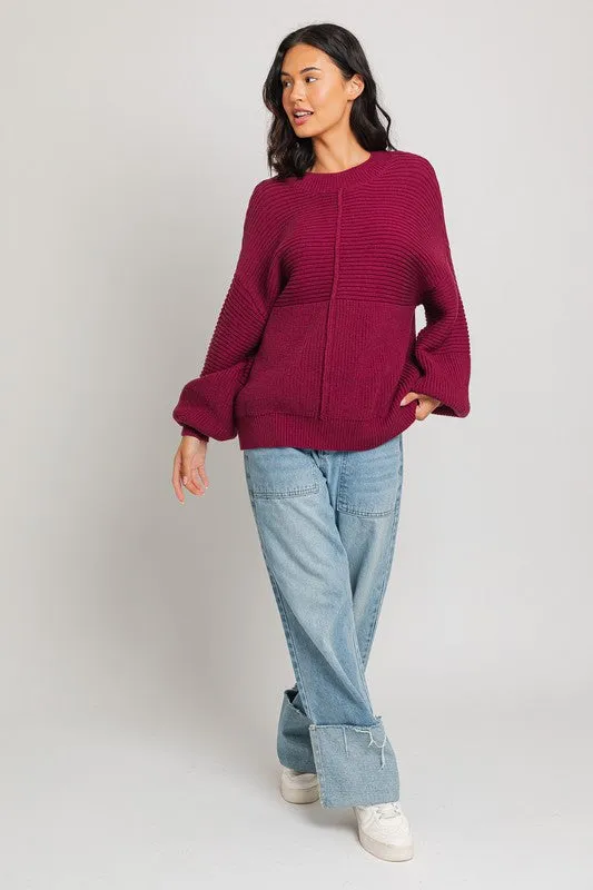 Kenlee Ribbed Knitted Sweater