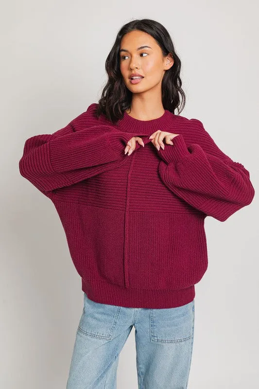 Kenlee Ribbed Knitted Sweater