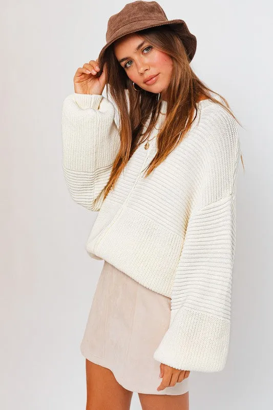 Kenlee Ribbed Knitted Sweater