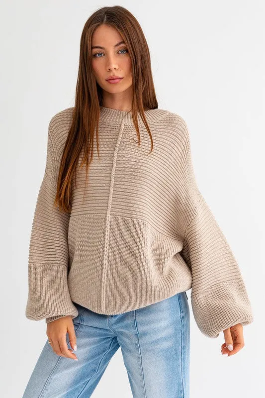 Kenlee Ribbed Knitted Sweater