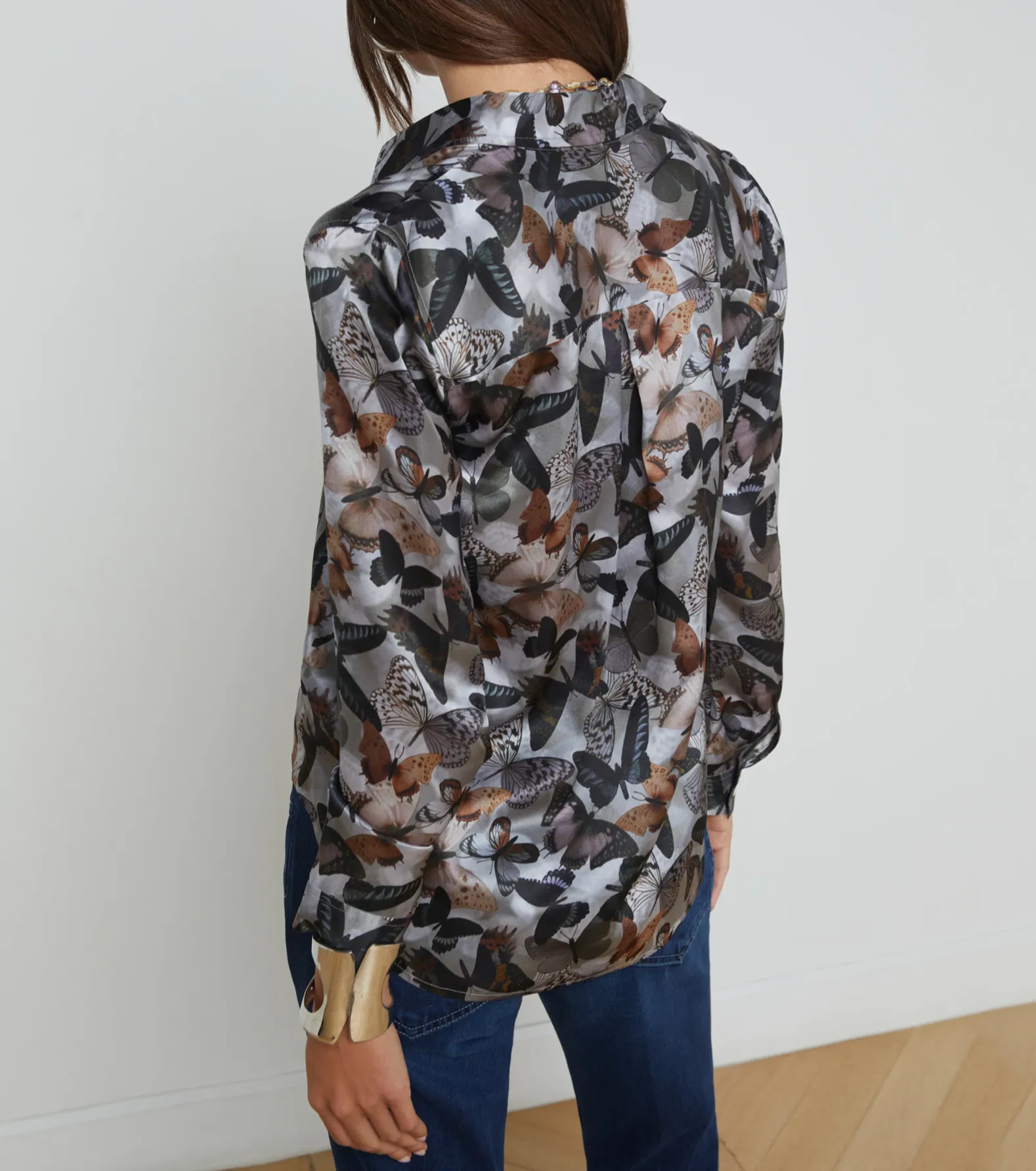 L'Agence Tyler Blouse Dark Butterfly