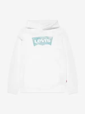 Levi's Boys Palm Batwing Fill Hoodie in White