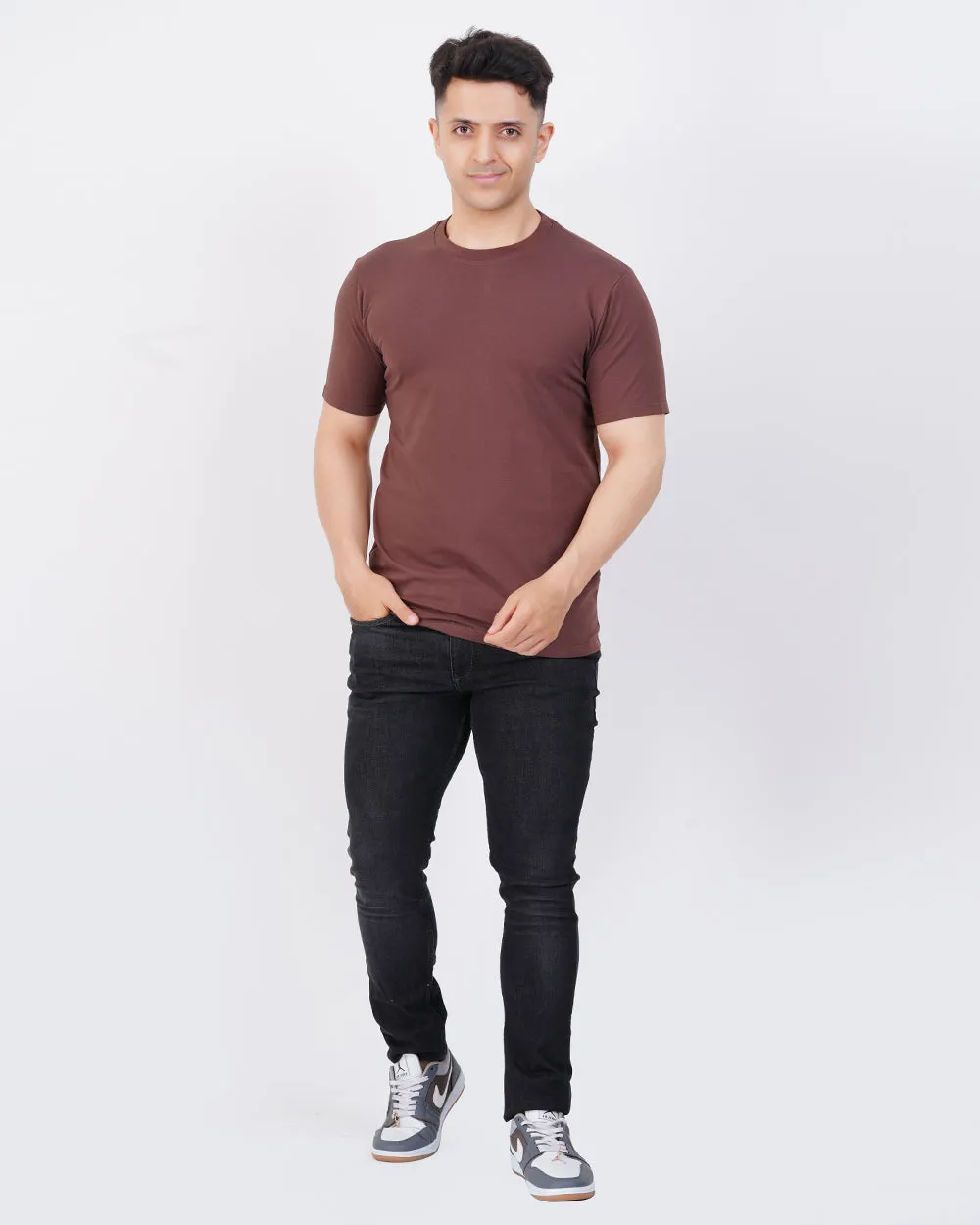 Men's Brown Regular Tee