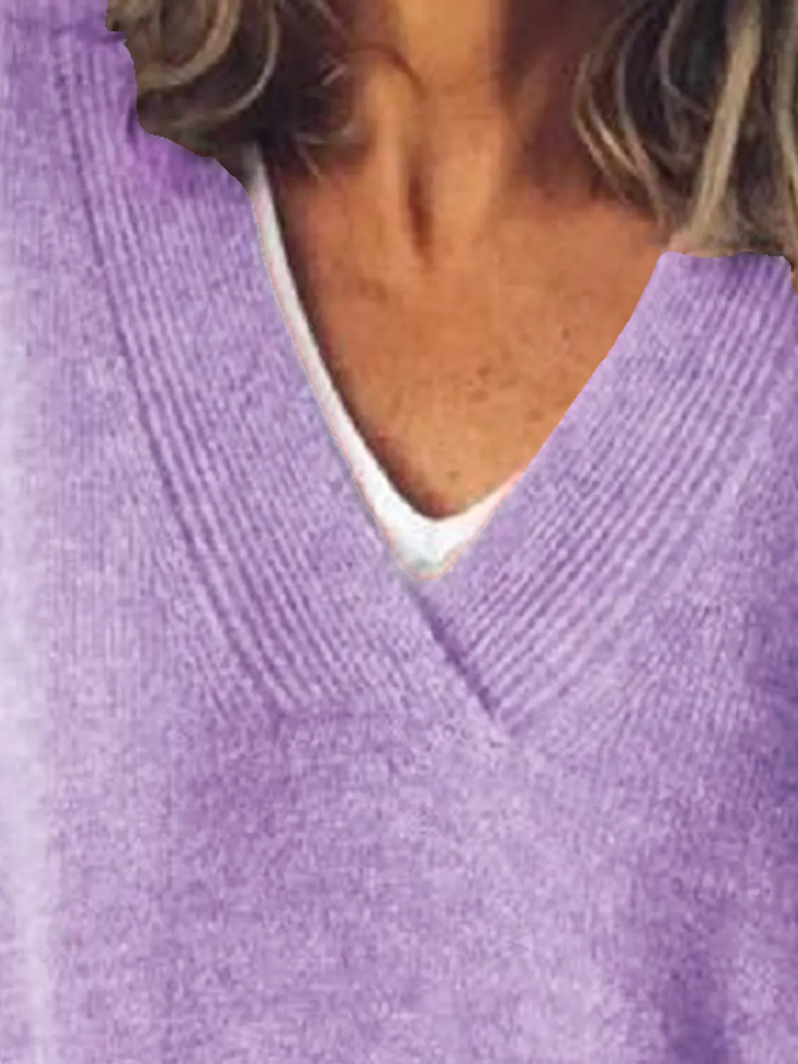 Michelle V-Neck Dropped Shoulder Sweater