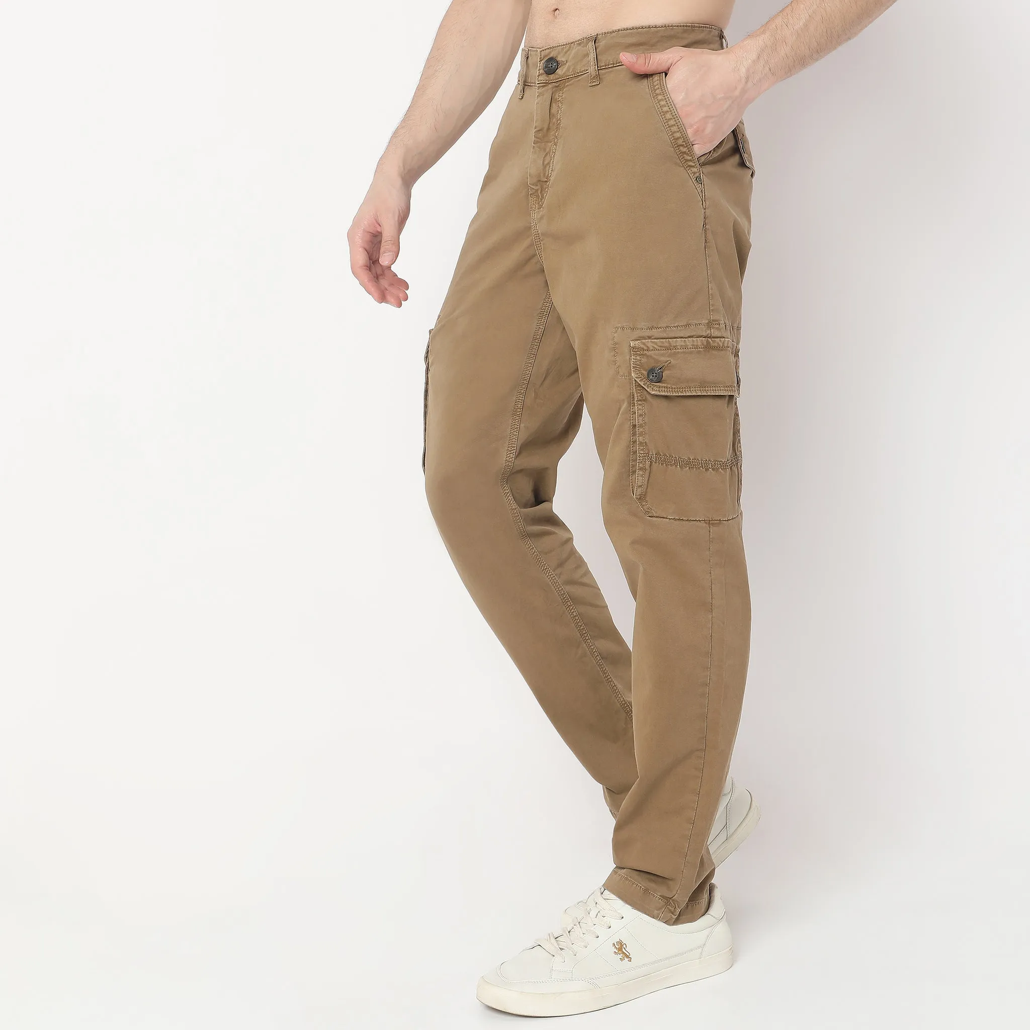 Modern Explorer - Cargo Pants - Cotton with E-Fast Stretch - Mid Rise Regular Fit