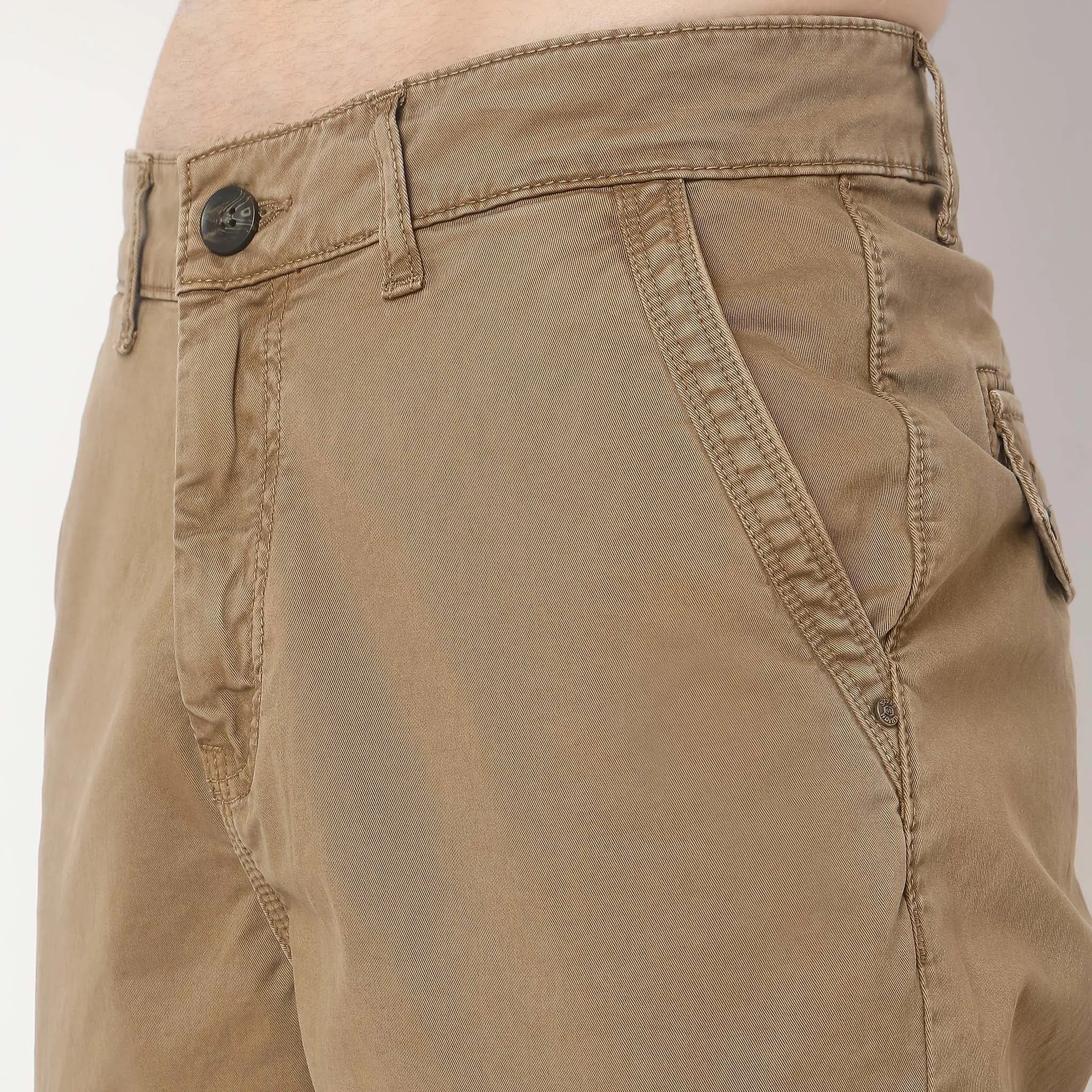 Modern Explorer - Cargo Pants - Cotton with E-Fast Stretch - Mid Rise Regular Fit