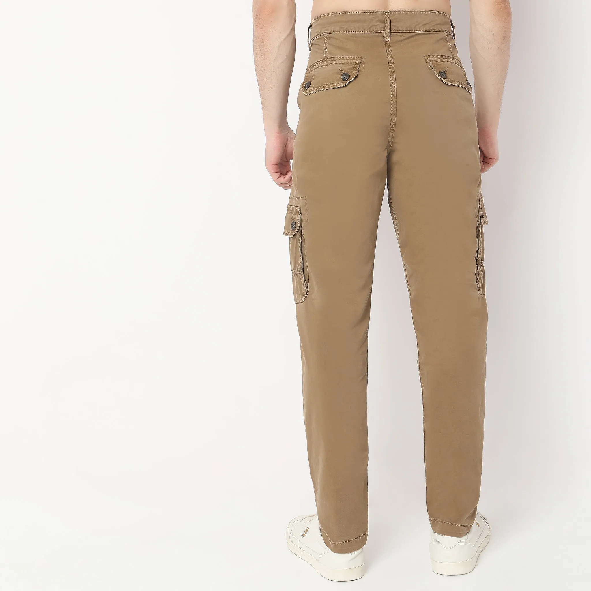 Modern Explorer - Cargo Pants - Cotton with E-Fast Stretch - Mid Rise Regular Fit