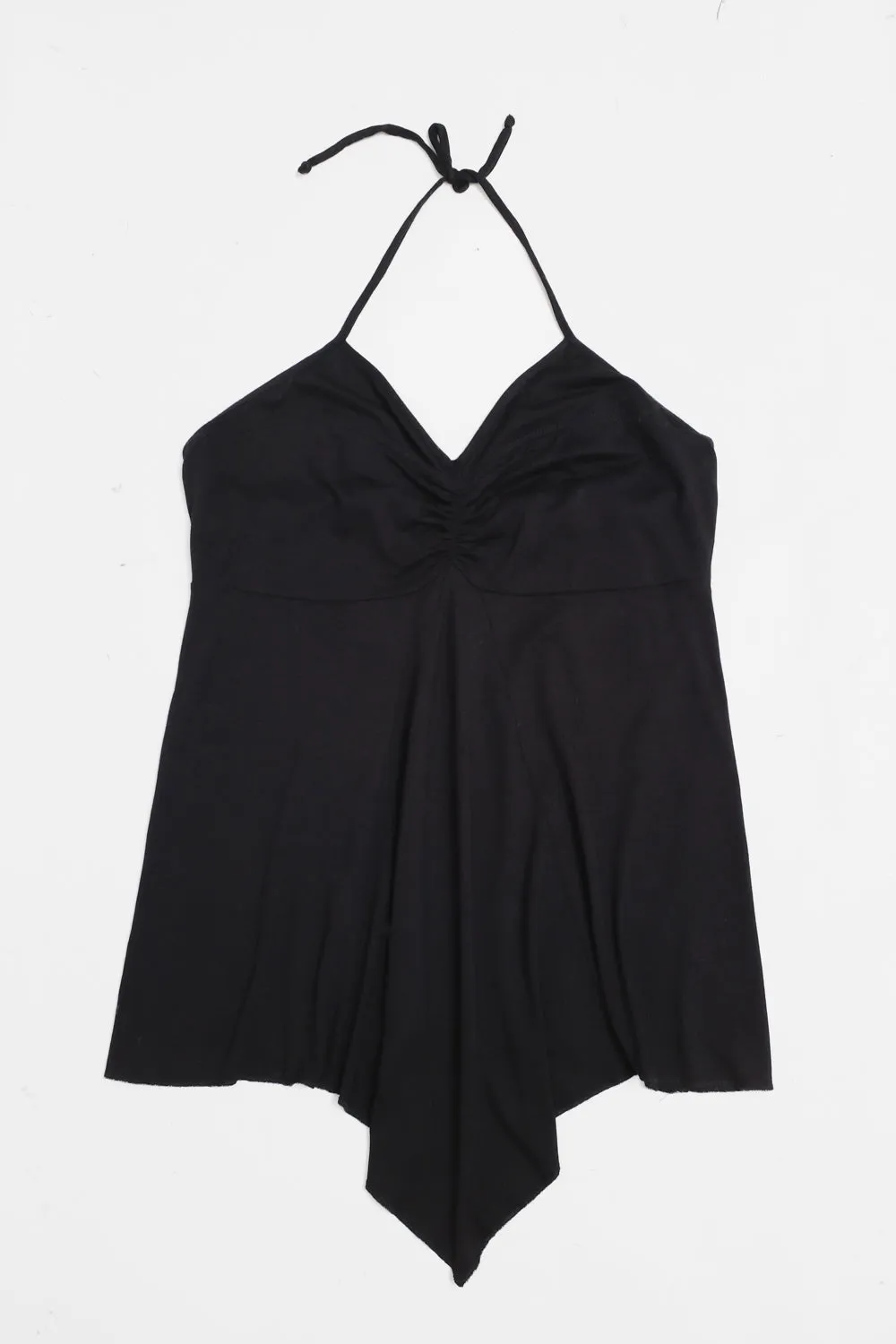 NECKHOLDER BLACK ASYMMETRICAL TOP