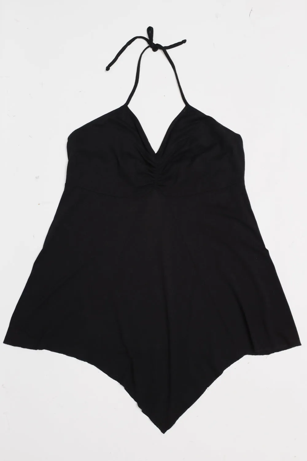 NECKHOLDER BLACK ASYMMETRICAL TOP