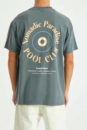 NOMADIC PARADISE Mens Connected Relaxed Tee Shirt Pigment Asphalt