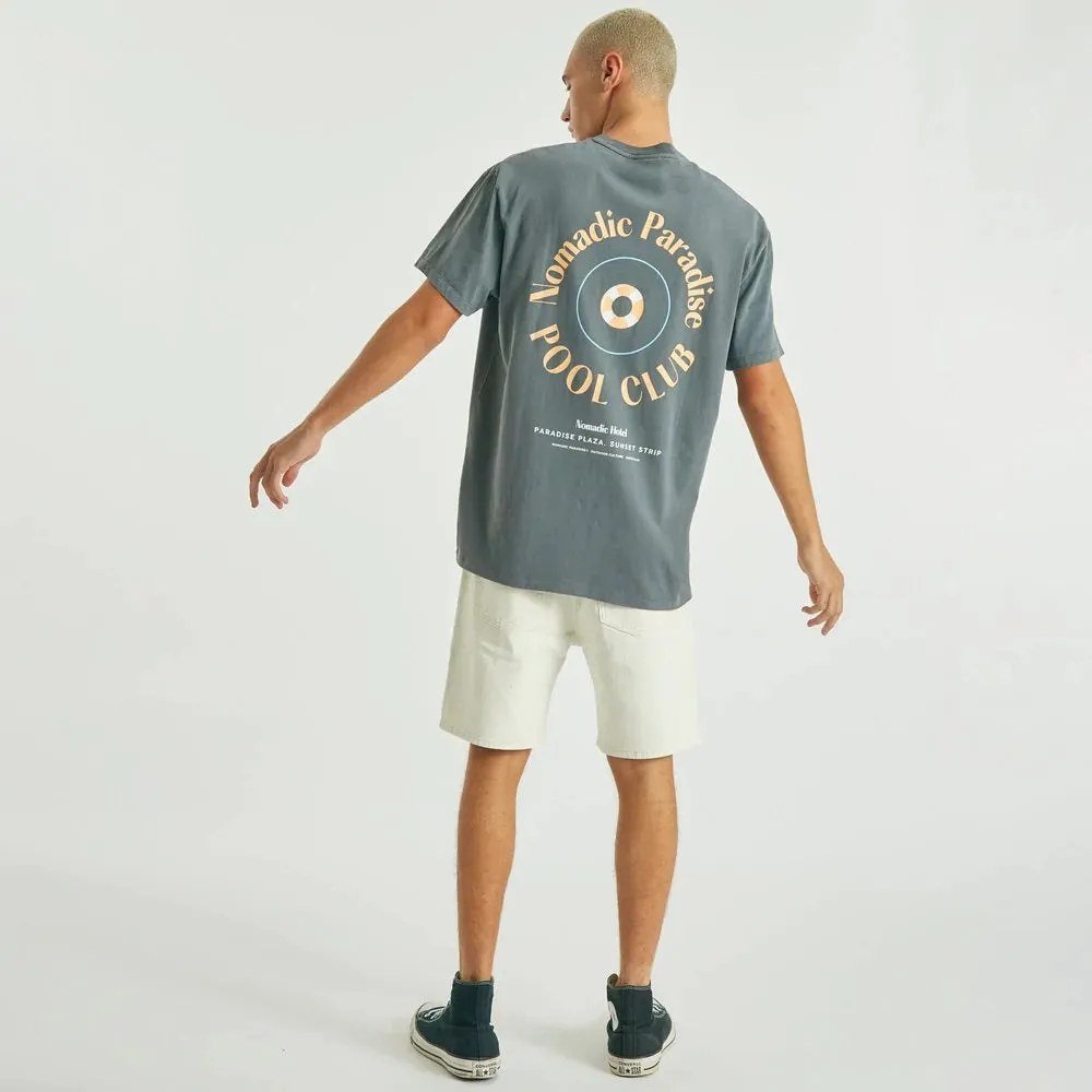 NOMADIC PARADISE Mens Connected Relaxed Tee Shirt Pigment Asphalt