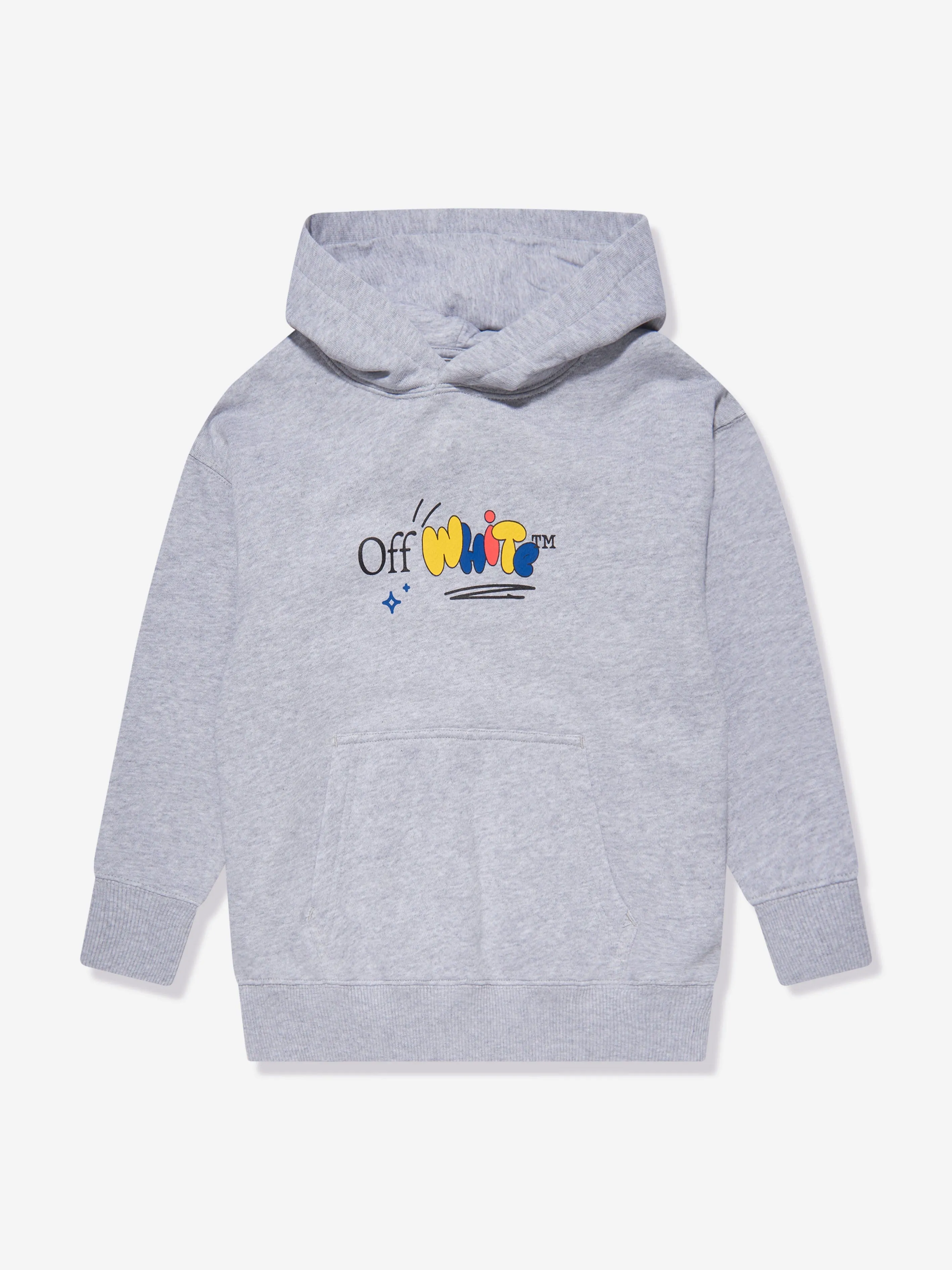 Off-White Boys Funny Hoodie in Grey