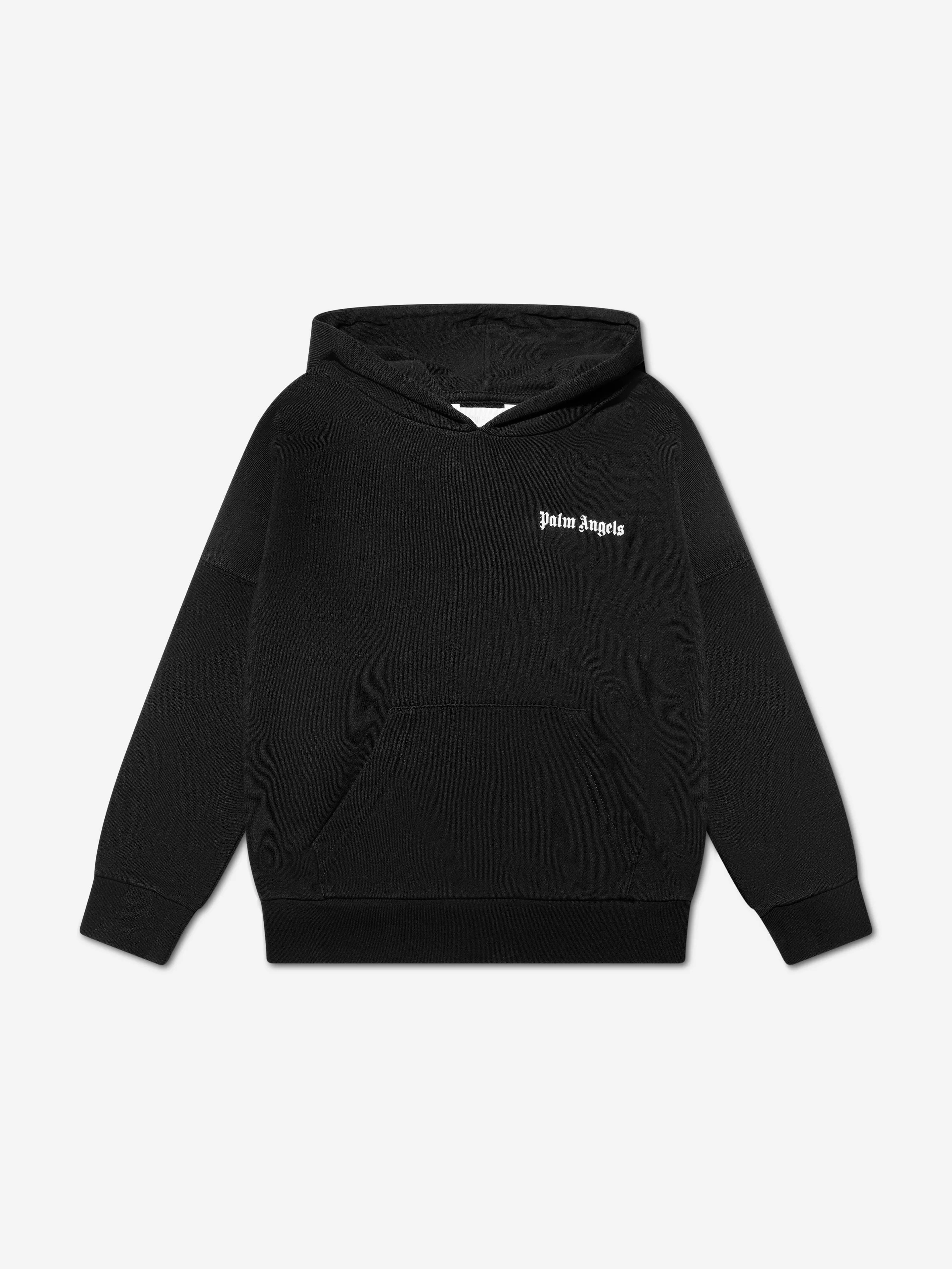 Palm Angels Boys Classic Overlogo Hoodie in Black