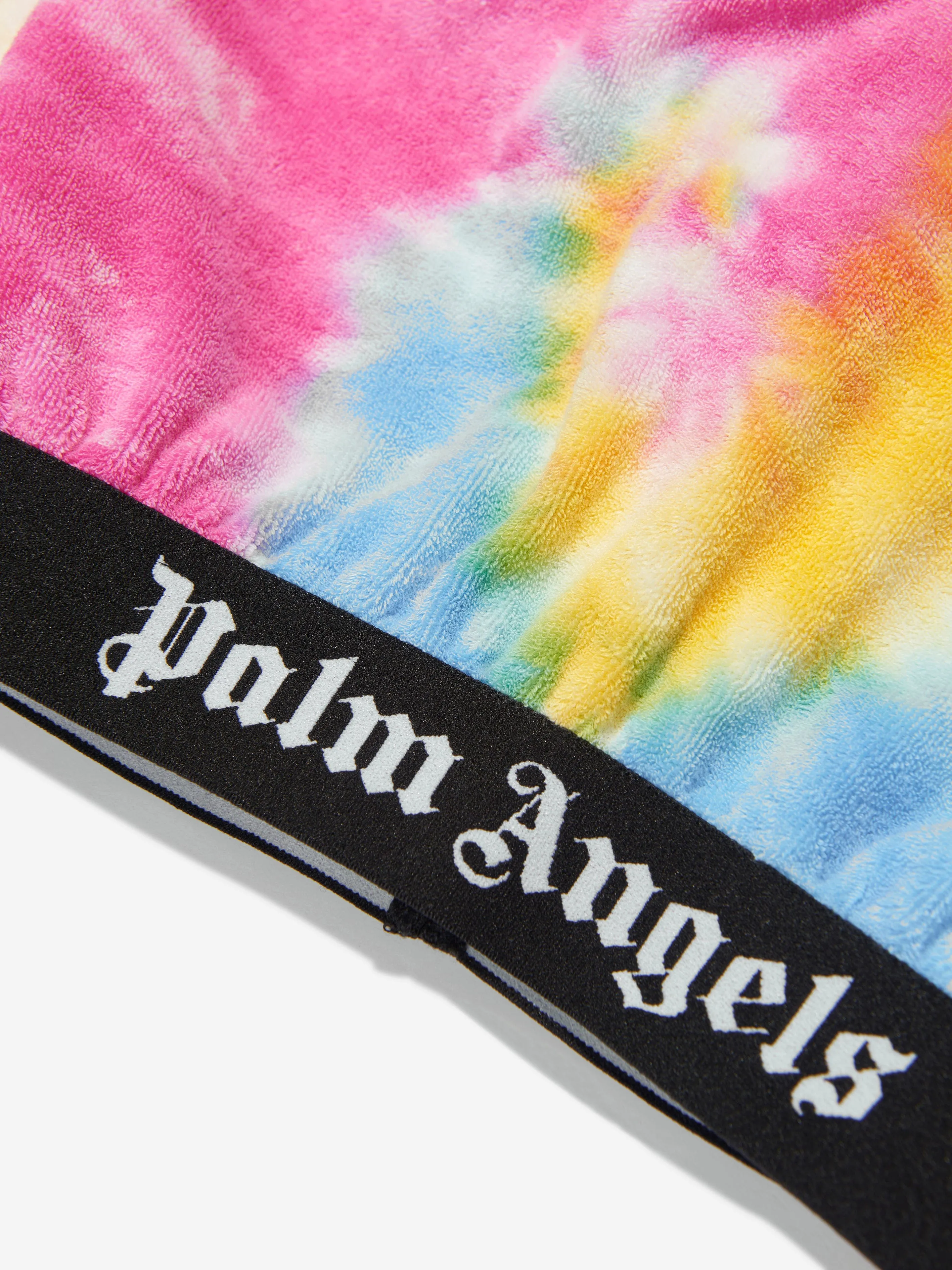 Palm Angels Girls AOP Tie Dye Cropped Hoodie in Multicolour