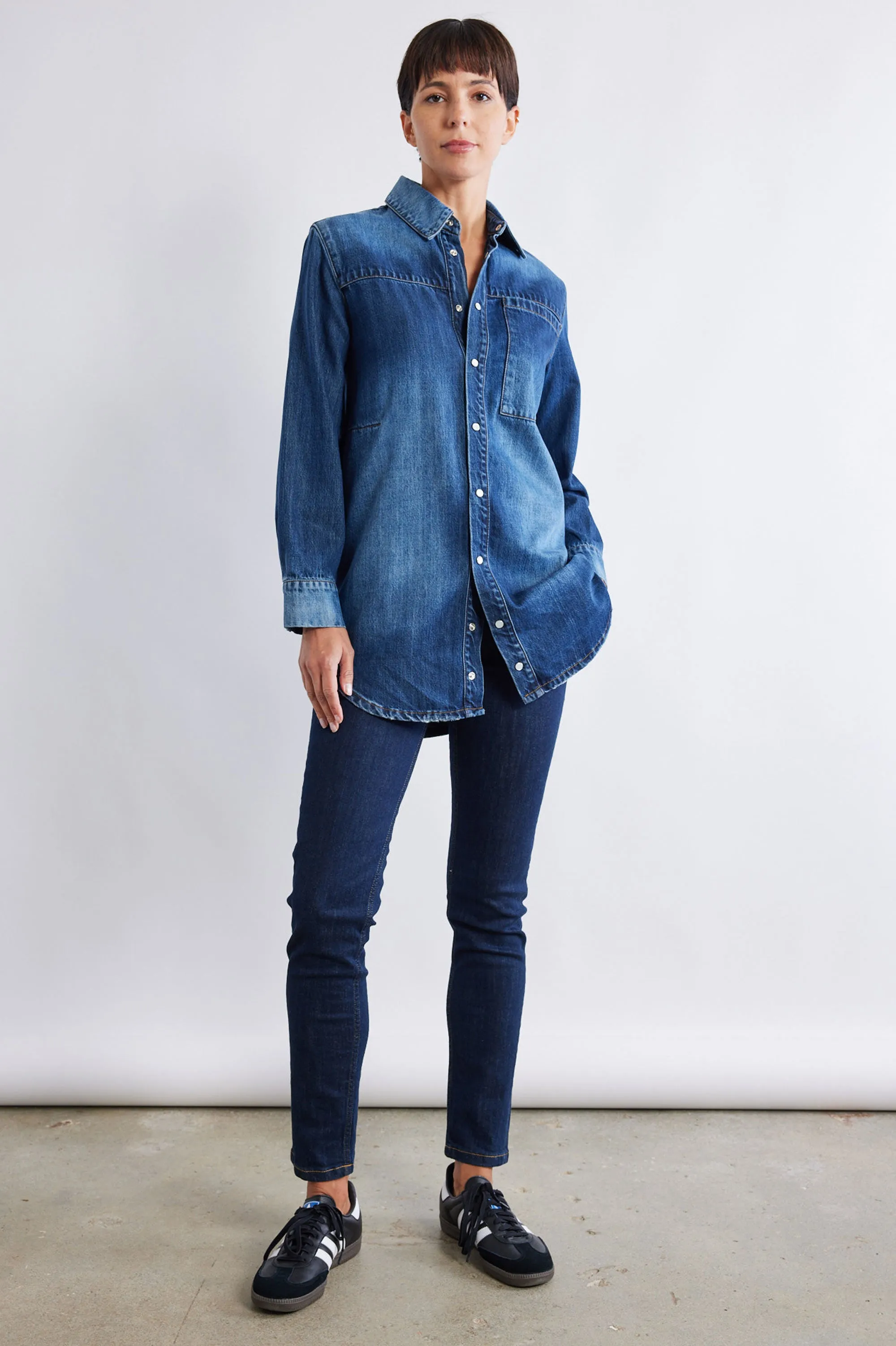 Relaxed Light Denim Tunic