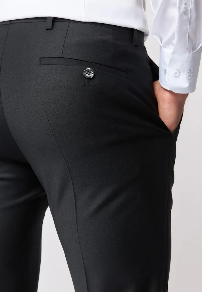 Roy Robson Slim Fit Stretch Suit Trousers - Black