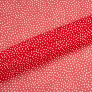 Ruby Red/White Spotted Silk Georgette