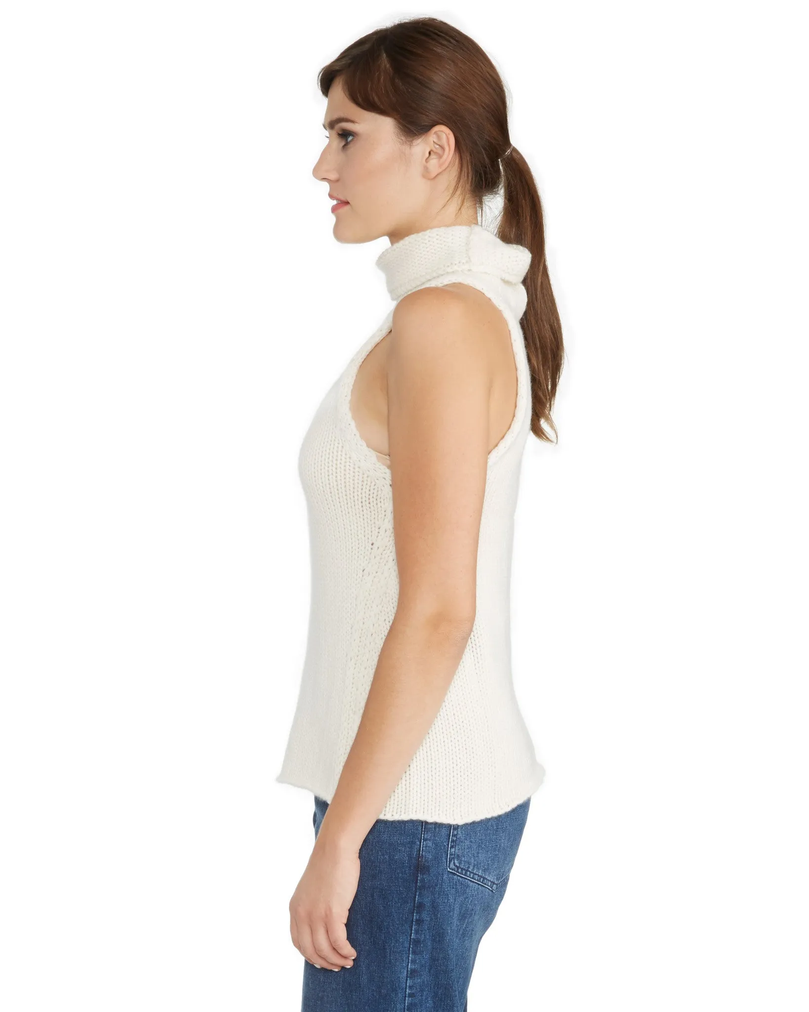 Ryan Roche | Cashmere Sleeveless Turtleneck Sweater